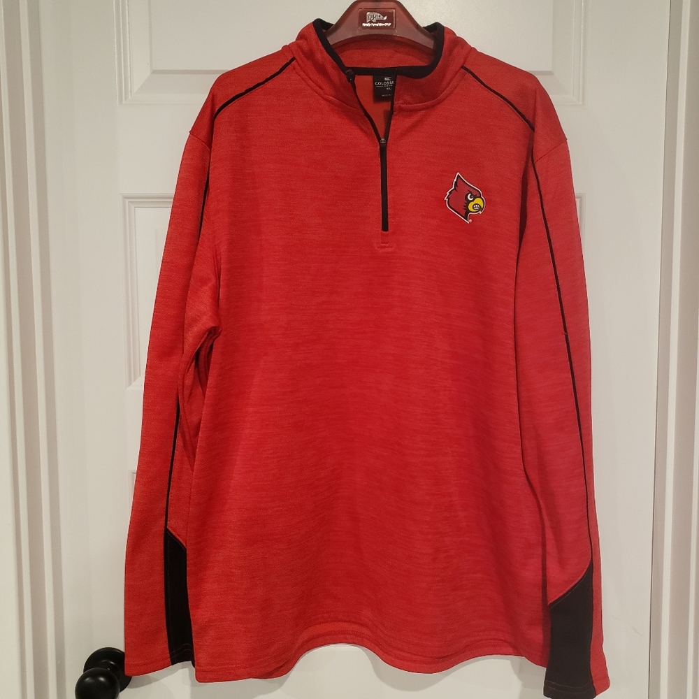 Men's Louisville Cardinals Colosseum Half Zip Pullover SZ XL